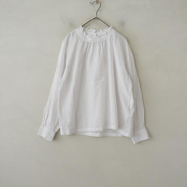 【定価1.4万】マーブルシュッド marble SUD *BASICローンフリルシャツ*コットンシア...