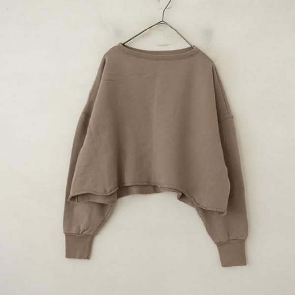【定価1.5万】コンテ conte *クロップドプルオーバースウェット*コットン綿モカブラウンUNI...