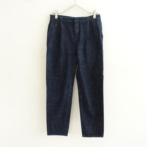 ユニフィ UNIFY *デニムパンツ*2綿インディゴ染めネイビー紺タックSTILL BY HANDア...
