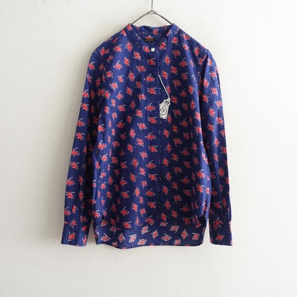 【美品/定価3万】オールドマンズテーラー R&amp;D.M.Co- *コットンプリントバンドカラーシャツ*...