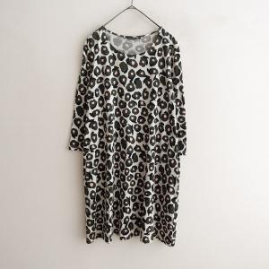 marimekko マリメッコ *総柄プリントカットソーワンピース*XSS七 marimekko マリメッコ *総柄プリントカットソーワンピース*XSS七