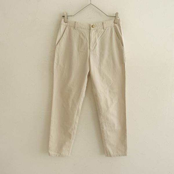 エヴァムエヴァ evam eva *コットンテーパードパンツ*1綿薄手ドライトラウザーズライトベージ...