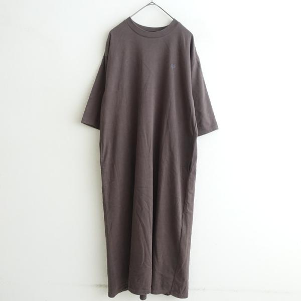 キーメモリー KEY MEMORY *soft loop dress*Fコットン混ワンピース裏短起毛...