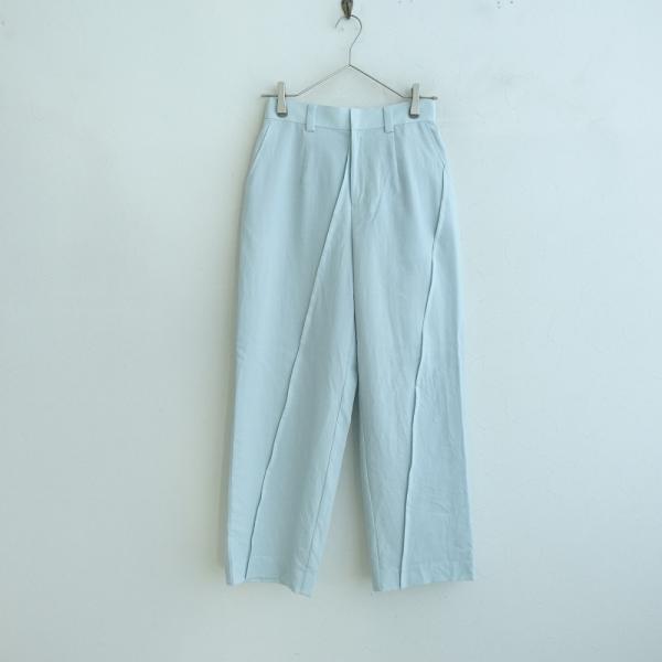 //【2022/SS/定価4.9万】スドーク soduk *スラッシュトラウザーズパンツ*サックス無...