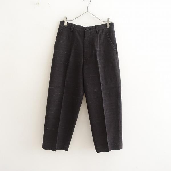 アーツ&amp;サイエンス ARTS&amp;SCIENCE *コットンシルクパンツ*0チャコールグレー系無地ロング...