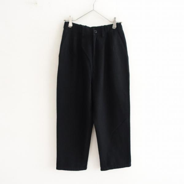 ファクトリー FACTORY *コットンウールバックスリットテーパードパンツ*2黒ブラックウエストゴ...