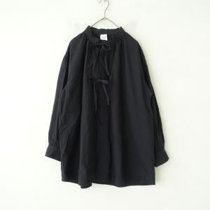 【2025/定価1.9万】ブイ buoy buoy *オーガニックリップストップスモックシャツ*Fブラウス黒ブラック(33-2606-530)【81G62】