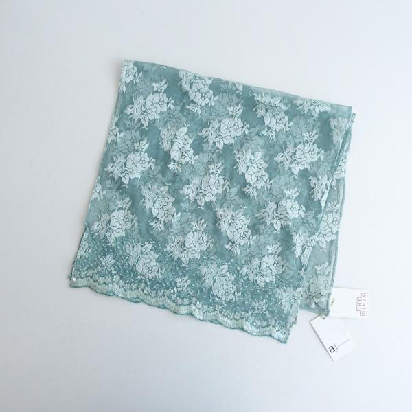 【定価1.4万】アメット＆ラデュー amet＆ladoue *ストール*グリーンレースナイロン小物(...