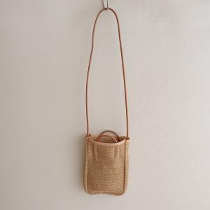 コキア COKIA *バケツトートバッグ*かばんレザー皮革ブラウン丸底林