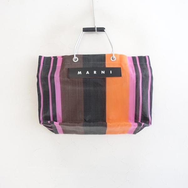 マルニ MARNI *MARNI MARKET BAG マルニ マーケットバッグ*ブラウンオレンジピ...