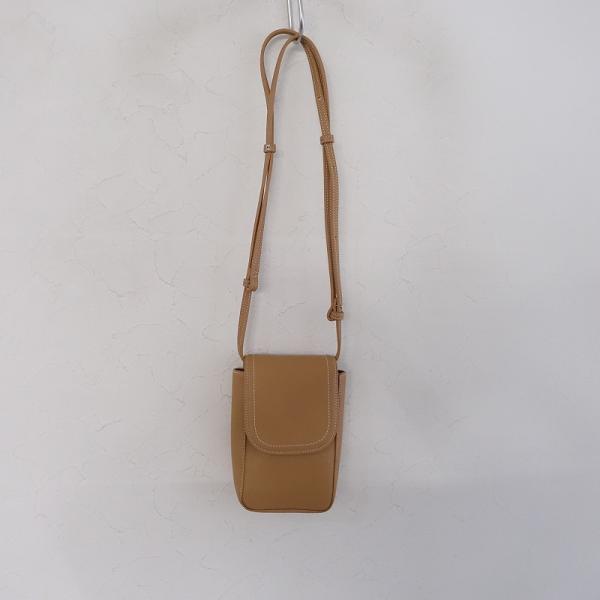 【美品】トプカピエフォル TOPKAPI EFOLE *ステッチミニショルダーバッグ*かばんベージュ...