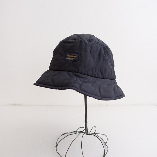 ペンドルトン PENDLETON *キルティングハット*ぼうしバケットハット総柄黒0525(ha10...