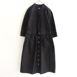 美品/定価11.5万/ミナペルホネン mina perhonen *forest parade モチーフタックシャツドレスワンピース*40(j33-2602-451)【71C62】