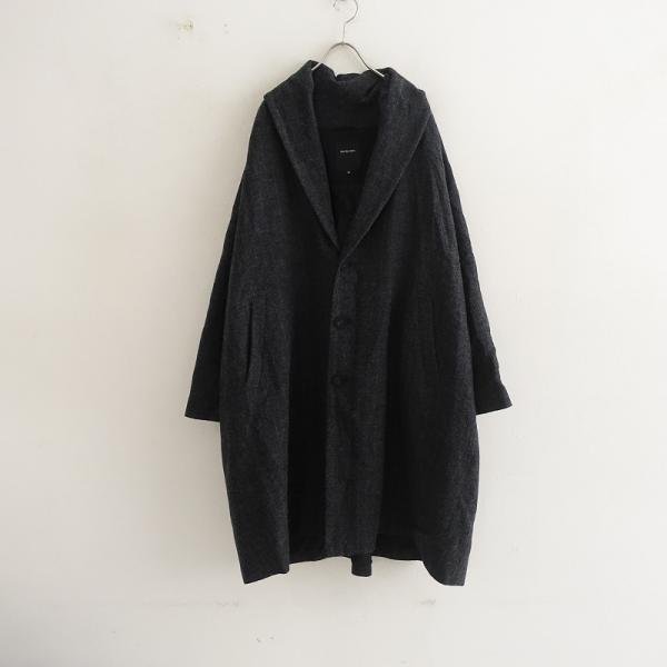 //【定価5.7万】パドカレ pas de calais *ヘリンボーンコート*36ショールカラー毛...