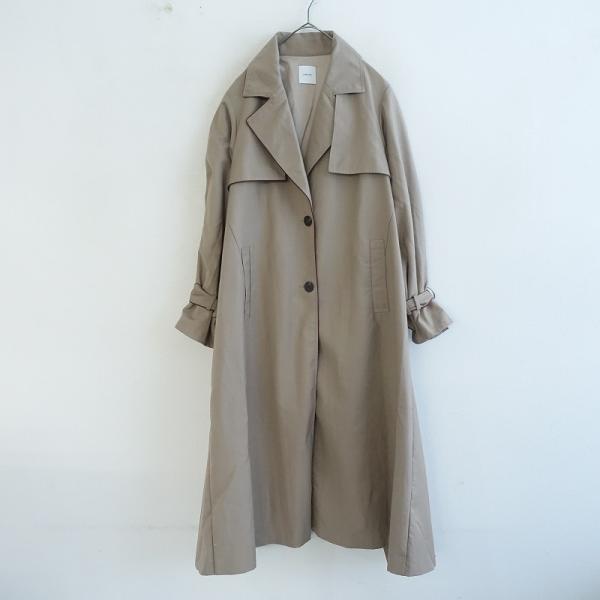 【定価2.8万】アメリ AMERI *バックプリーツレイヤードコート*ベージュギャバシンチバックトレ...