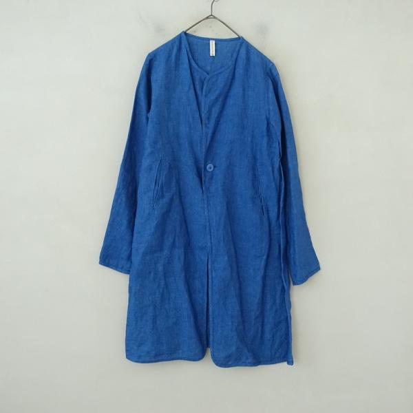 【定価4.0万】ユヌプラス Une place sur la Terre *リネンノーカラーコート*...