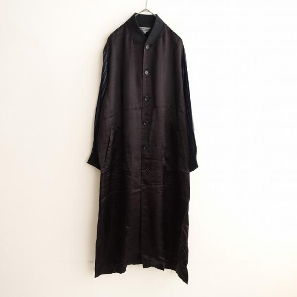 //コムデギャルソン COMME des GARCONS *スタッフコート*Sロング黒ブラック薄手ラ...