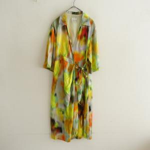 美品 DRIES VAN NOTEN ドリスヴァンノッテン ボタニカル柄 ロングスリーブ カットソー サイズXS イエロー レディース 古着 中古 USED DRIES VAN NOTEN - 美品 DRIES VAN NOTEN ドリスヴァンノッテン