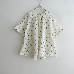 【定価1.1万】ビームスボーイ BEAMS BOY *リップスクエアカラーショートスリーブブラウス*半袖シャツ綿(m1-2608-506)【52I62】