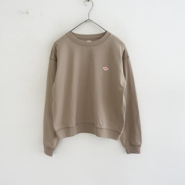 【美品】ダントン DANTON *コットンポリエステルスウェットTシャツ 長袖*XS天竺ブラウンプル...