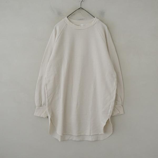 【未使用/定価1.2万】プリット prit *ワッフル裏毛クルーネックラウンドヘムロングプルオーバー...