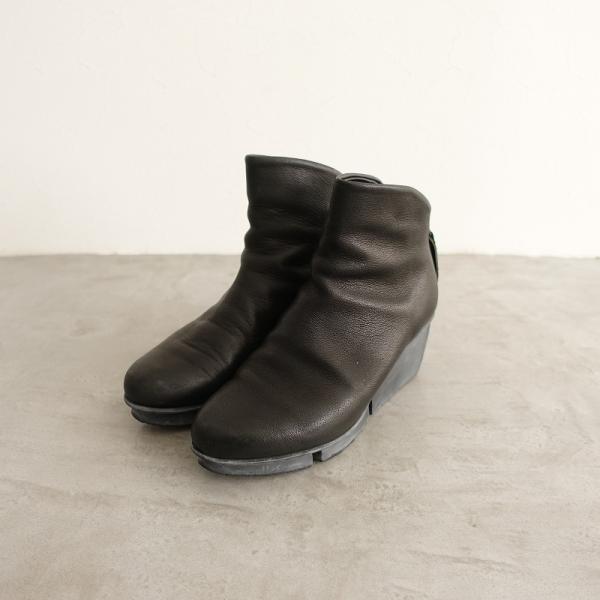 トリッペン trippen *Swift バックジップショートブーツ 38/24*レザー皮革黒022...