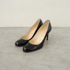 クリスチャンルブタン Christian Louboutin *simple pump 85 patent calf パンプス 37.5/23.5*黒エナメル(sh10-2602-43)【70C62】