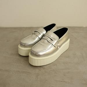 セリーヌ CELINE *トリオンフチェーン付きローファー 37.5/23.5*白