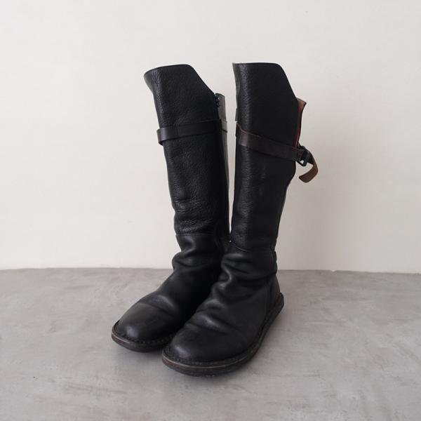トリッペン trippen *CRUSADER ロングブーツ 24*レザー皮革黒0126(sha10...