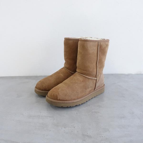 //アグ UGG *CLASSIC SHORT クラシックショートブーツ 7/24.0*ブラウン茶色...