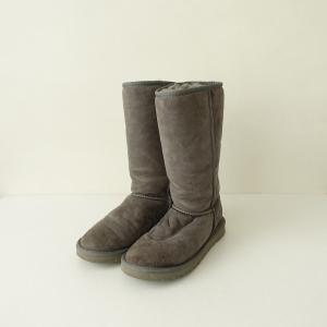 アグ UGG *レザーブーツ 39/25*グレースエードレザー皮革シンプル無地ミドル丈パイピングシューズ靴(sha88-2501-5)【13A52】