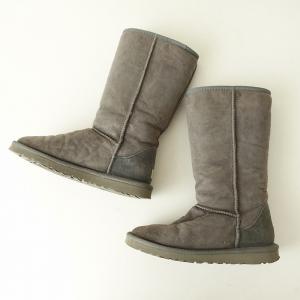 アグ UGG *レザーブーツ 39/25*グレ...の詳細画像4