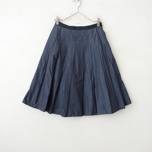 マーガレットハウエル MARGARET HOWELL *高密度コットンソフトプリーツスカート*1スモ...