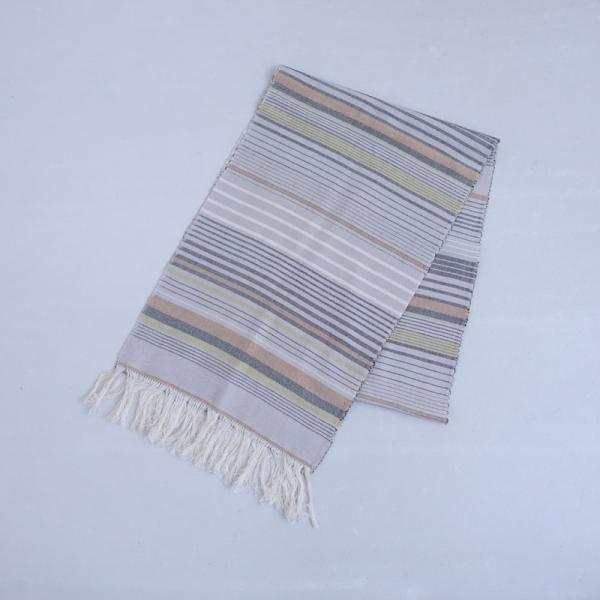 マーガレットハウエル MARGARET HOWELL *シルクマフラー*絹ボーダーストールブランケッ...