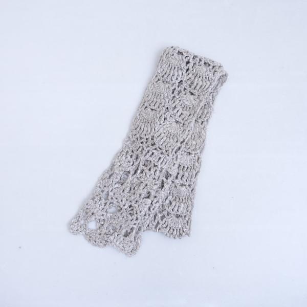 ヴラスブラム Vlas Blomme *ニット編みマフラー*柄ベージュストールブランケットショール肩...