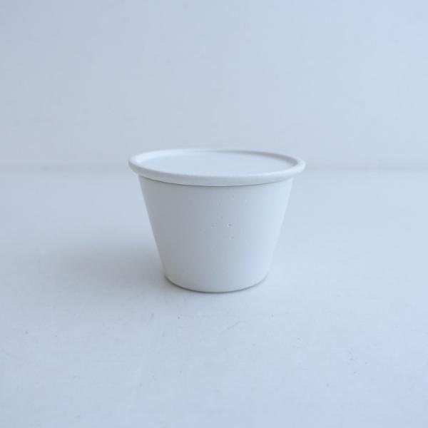 【美品】飯高幸作 *小皿付きマグ ホワイト*器うつわカッププレート白保存容器食器作家【陶器】(wa8...