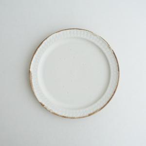 美品】小澤基晴 *翡翠 リム皿 15cm*小皿お皿銘々皿プレート和食器作家