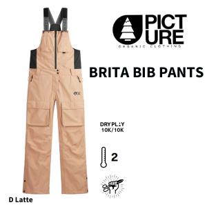 23-24 PICTURE ピクチャー　BRITA BIB PANTS　 ブリタ ビブ パンツ 　　ウィメンズ　　LATTE　Sサイズ　　正規販売店