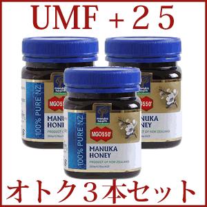 マヌカハニーMGO550＋（UMF25+）250ｇx3個セット MANUKA HONEY