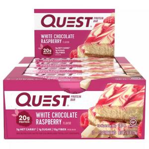 クエストバー ホワイトチョコレートラズベリー 60g × 12個の商品画像