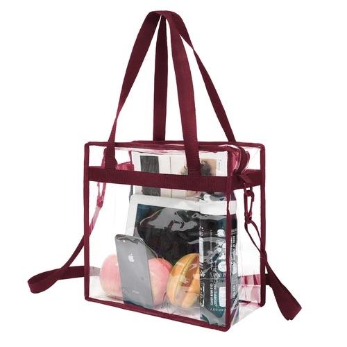 【並行輸入品】透明トートバッグ BAGAIL TBG01-Purple 調整可能ショルダーストラップ...