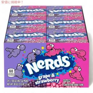 Nerds Grape & Strawberry Candy, 1.65 Ounce Package, 24 Count / ナーズ キャンディー   24箱入り