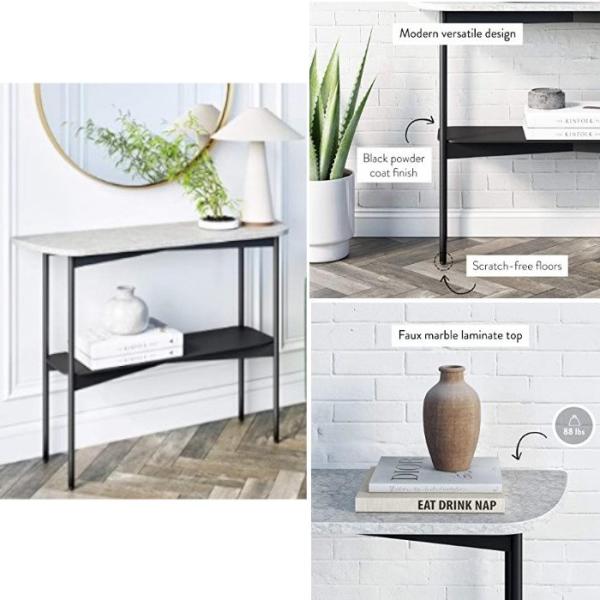 【並行輸入品】Nathan Jamesコンソールテーブル ソファーテーブル 大理石