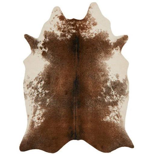 【並行輸入品】ラグ カーペット フェイクカウレザー COFFEE/IVORY 116×152cm