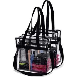 【並行輸入品】クリアトートバッグ2個セット Handy Laundry 5447 ショルダーストラッ...