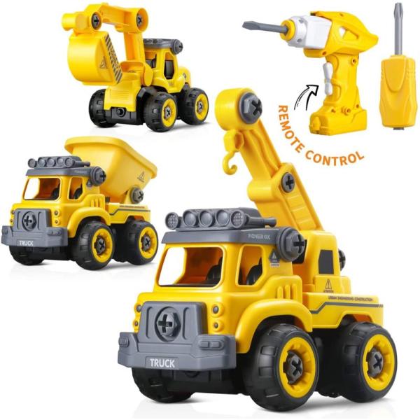 【並行輸入品】3イン1 ビルディングトラックセット Bu-buildup 組み立て ツール ドリル