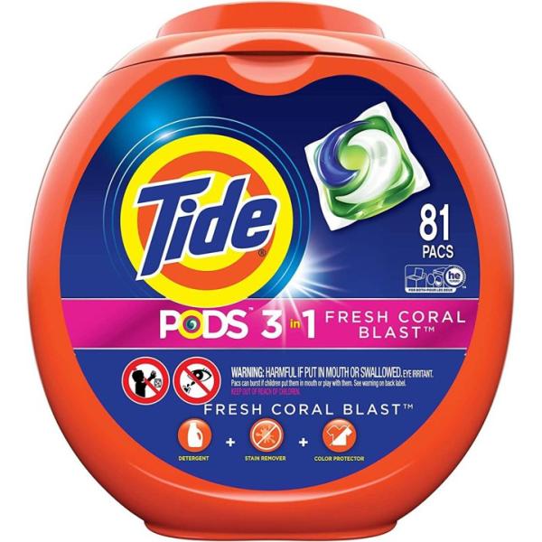 【並行輸入品】タイド PODS洗濯洗剤 Tide 52881366 フレッシュコーラルブラストの香り...