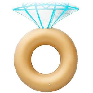 【並行輸入品】ジャンボ ダイアモンドリング プールフロート Zoostliss 婚約指輪 浮き輪