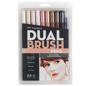 【並行輸入品】トンボ Tombow デュアル ブラシ ペン 6本 ポートレート アート用品 絵画 マーカー 品