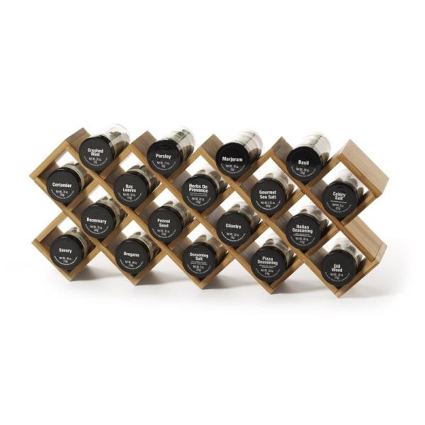 【並行輸入品】スパイス入りスパイス瓶18点セット Kamenstein 5085178 竹製スパイス...